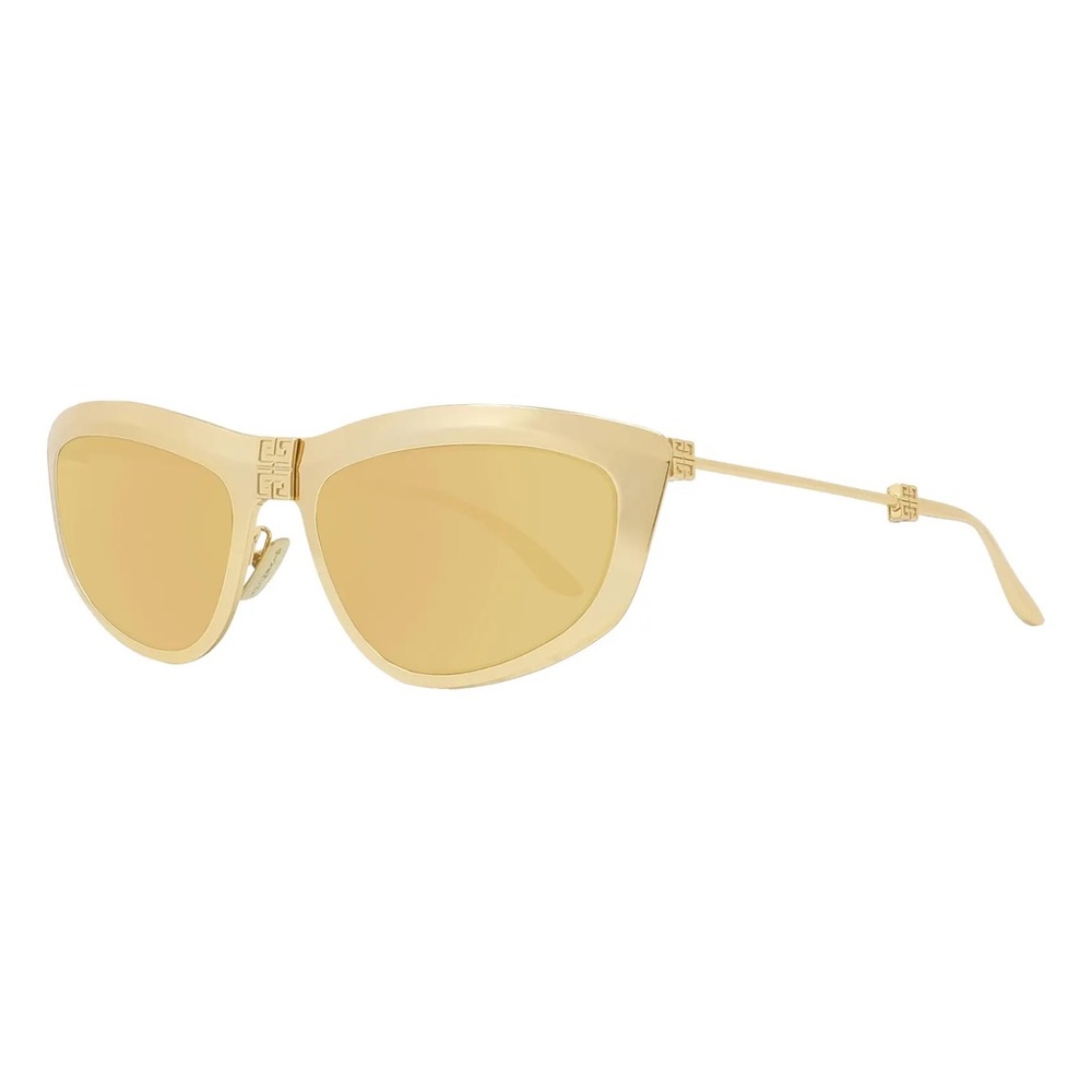 GIVENCHY Gold Mirrored Trifold 57mm Cat Eye Unisex Sunglasses GV 7208/S - Picture 2 of 9